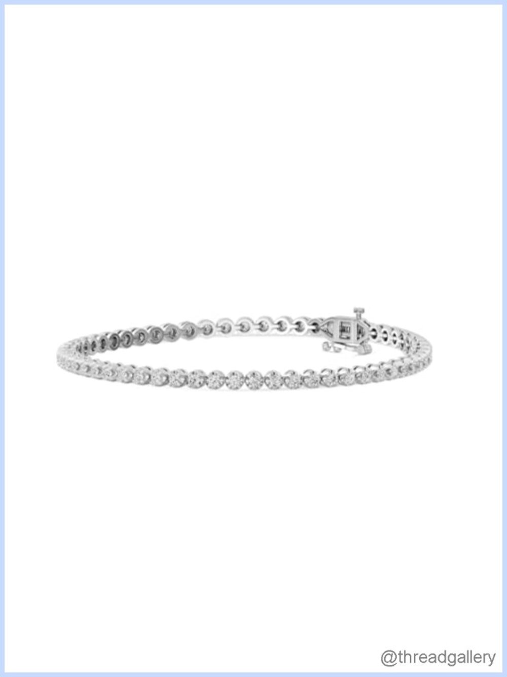 1-3 Cttw Lab Grown Diamond Tennis Bracelet 925 Sterling Silver 7.5 Inch